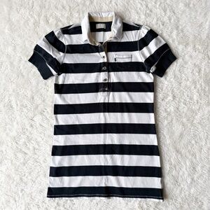 VTG RALPH LAUREN Polo Jeans Woman Striped Shirt Dress 90s Y2K Classic Preppy